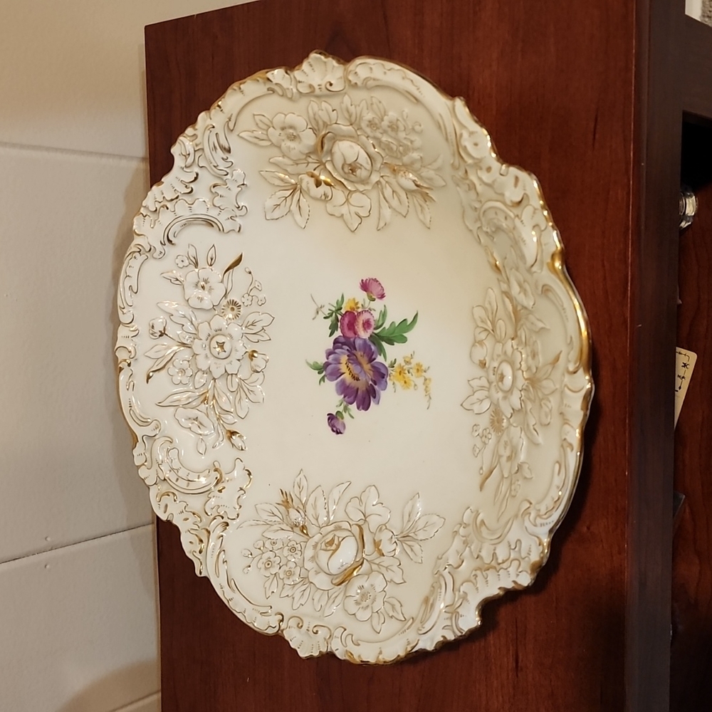 Antique Gilded Meissen Fruit Bowl